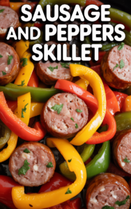 One-Pan Italian Delight: Quick & Flavorful Sausage and Peppers Skillet